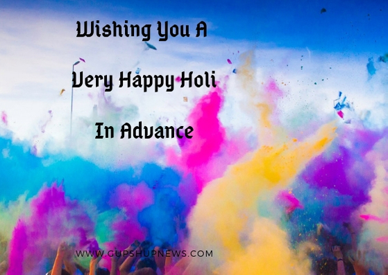 Happy Holi In Advance Images,picture,wishes 2019