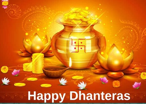 धनतेरस की हार्दिक शुभकामनाएं फोटो (Happy Dhanteras 2019 Wishes Images, dhanteras wishes images)