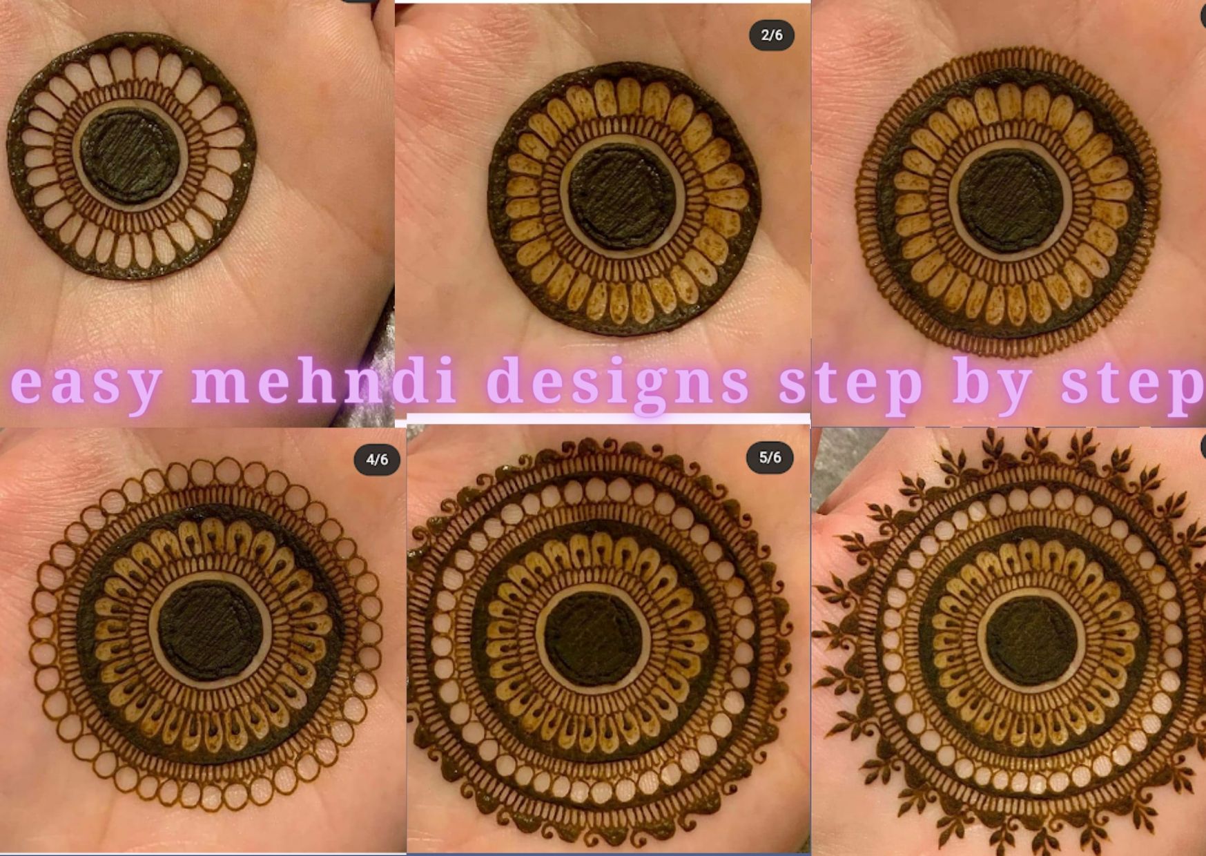 Mehndi Design Video| Kaise Lagaye Henna Mehendi Apne Hatho pe Sirf 3 min...  | Henna designs easy, Henna designs hand, Mehndi patterns